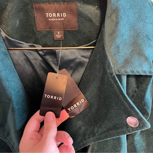 Torrid Velveteen Moto Jacket Relaxed Fit NWT size 2X - Picture 7 of 10